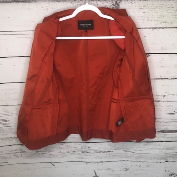 NEW Lafayette 148 lidia jacket bonfire orange 10 - Picture 7 of 8